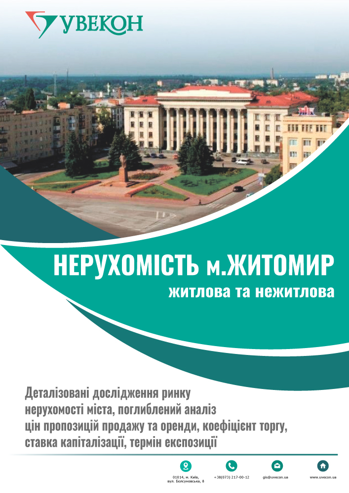 Нерухомість м. Житомир.  Тенденції цінових показників